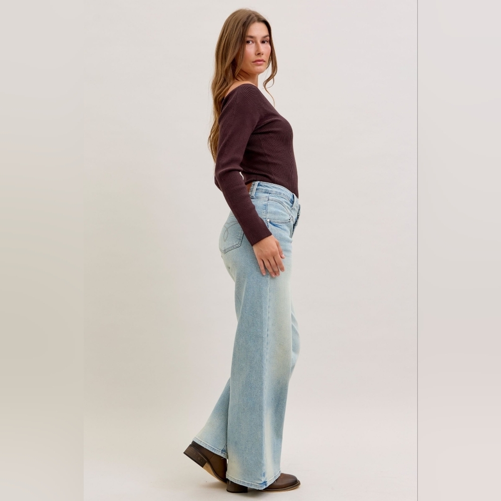 Judy Blue HR Light Wash Classic Straight Leg Jeans Column Western Various NEW - Picture 5 of 9